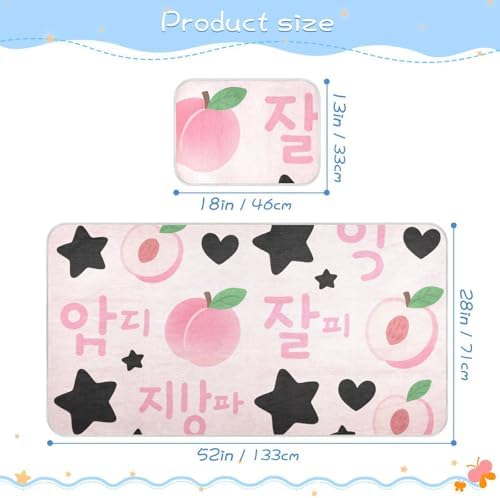 Cute Pink Peach Cooling Mattress Pad for Baby and Kids