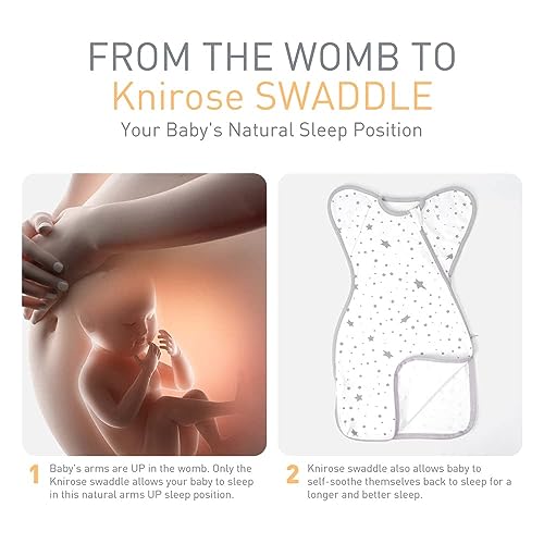 Knirose Swaddle Blanket with Arms Up Design 2 Pack