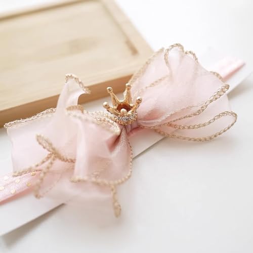Bethynas Princess Crown Lace Bowknot Headband for Baby Girls