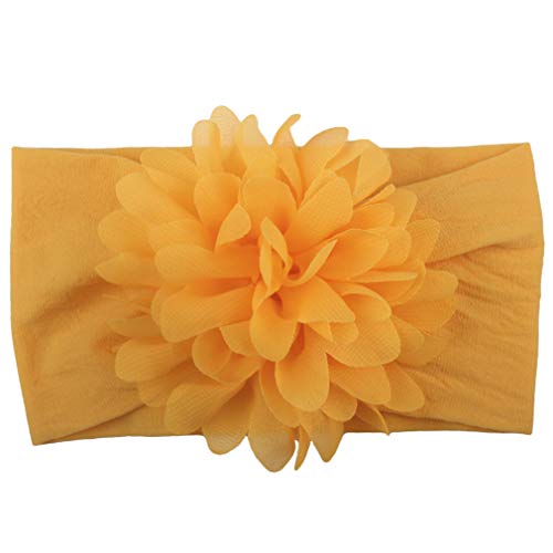 Toptim Soft Nylon Headbands with Chiffon Flowers