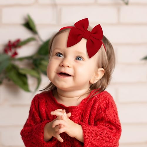 Christmas Baby Girl Bow Headbands 3 Pcs Set