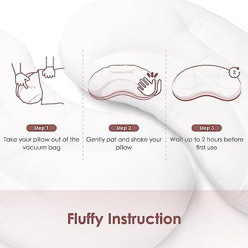 BYRIVER Toddler Sleeping Pillow 12x22 with Cotton Case 1
