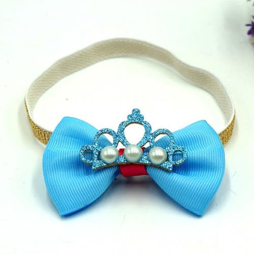 Baby Bow Crown Headband with Pearls 2 Pack