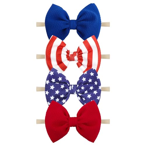 YanJie 4th of July Flag Baby Headbands 4 Pcs
