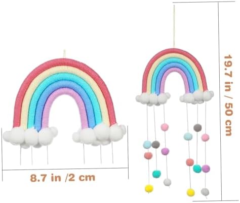 Cloud Rainbow Pendant Woven Wall Art for Kids Room