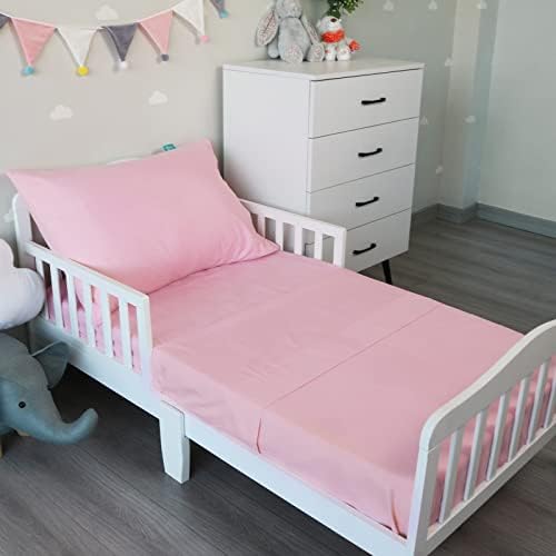 Biloban Toddler Sheet Set 3-Piece Microfiber Pink