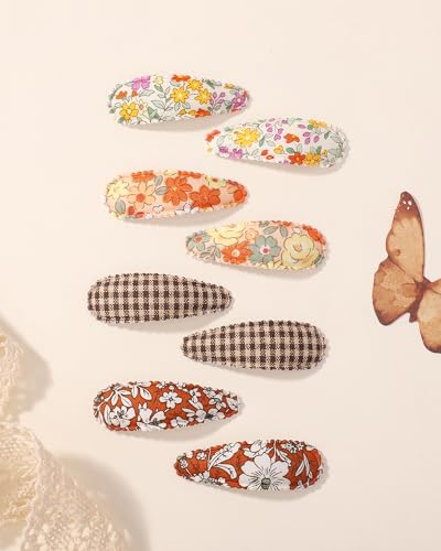 40 Pcs Baby Hair Clips with Floral Print