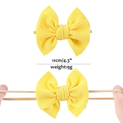 Cinaci 30 Pack Stretchy Headbands with Big Bow for Baby Girls