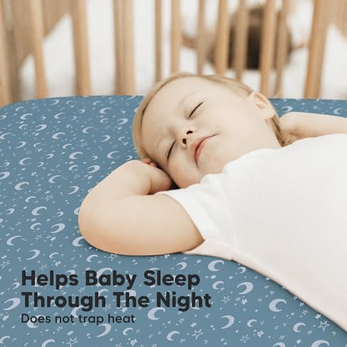 KeaBabies 2-Pack Bamboo Crib Sheets - Soft Breathable 1