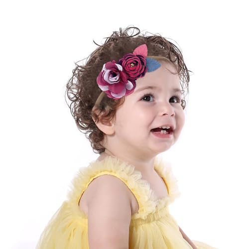Yheahin Baby Girls Rose Floral Headband