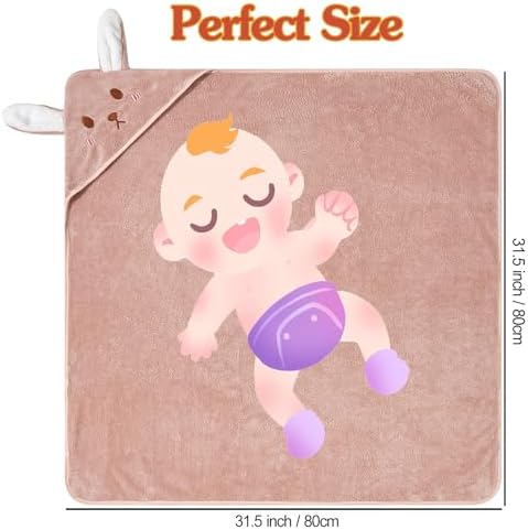 6 Pack Hooded Baby Towels - Ultra Soft Coral Fleece