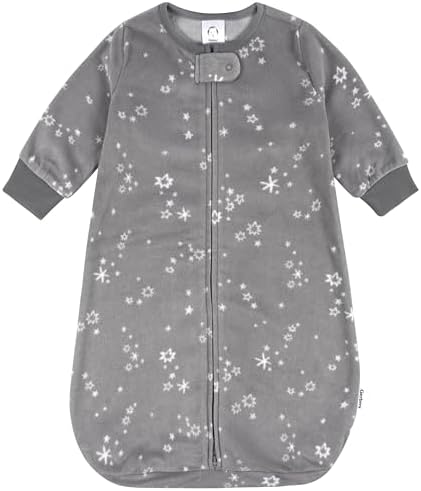 Gerber Baby Fleece Wearable Blanket Grey Stars 0-6 Months