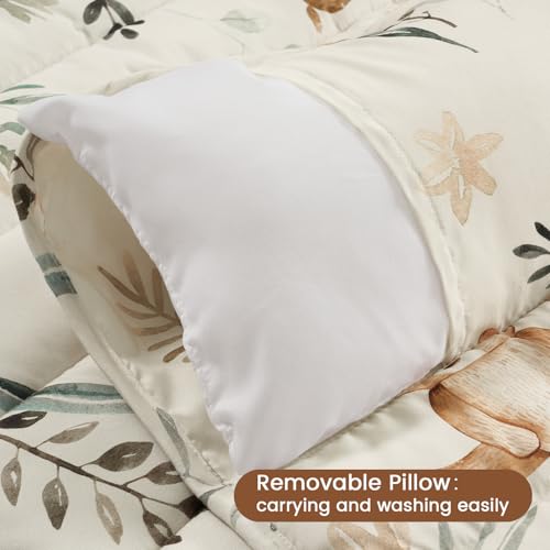 PHF Toddler Nap Mat with Pillow and Blanket Rollup Design