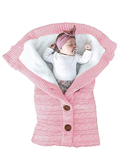 XMWEALTHY Soft Thick Fleece Swaddle Blankets for Newborn Babies