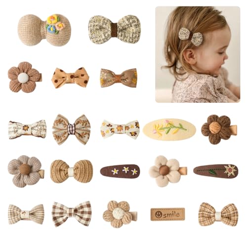 Baby Girl Hair Clips Set 20Pcs Tiny Hair Bows for Kids