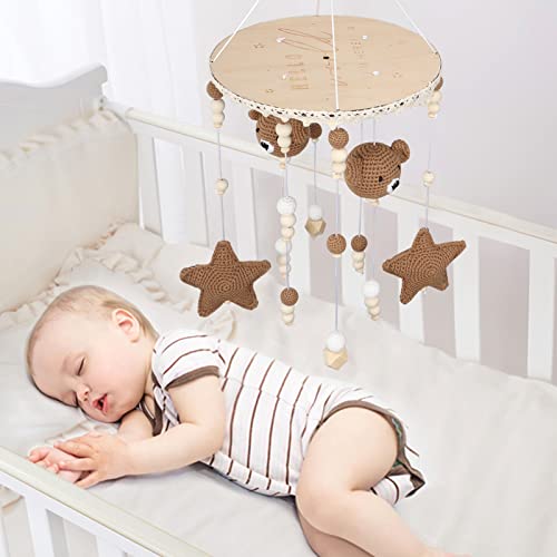 Boho Bear Baby Crib Mobile for Boys Girls