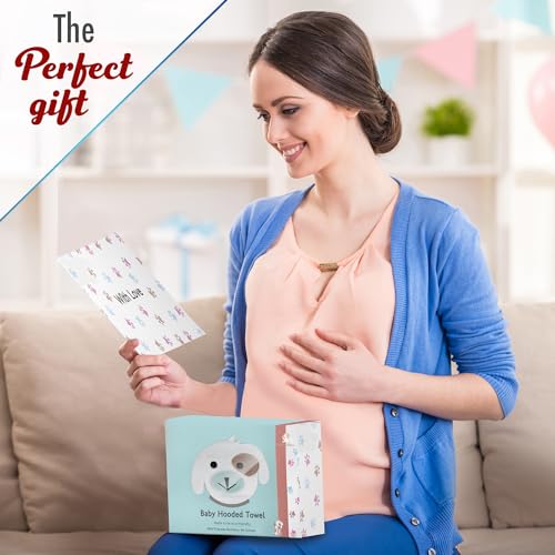 Premium Bamboo Baby Towel with Hood - White