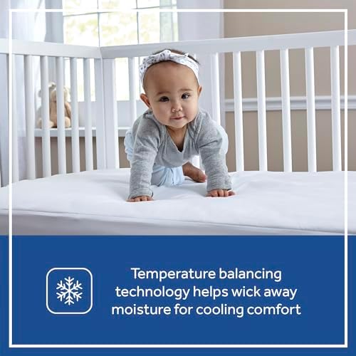 Sealy Baby Cool Comfort Waterproof Crib Mattress Pad - White 52x28