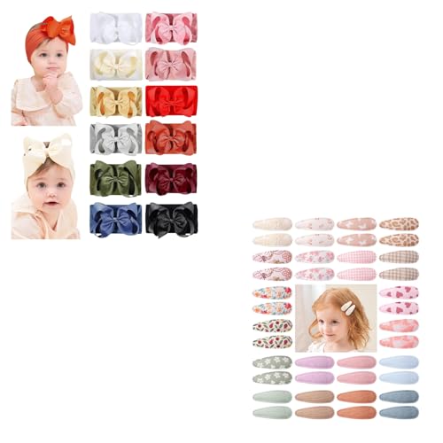 Doboi 12PCS Nylon Hair Accessories with Big Ribbon Bows