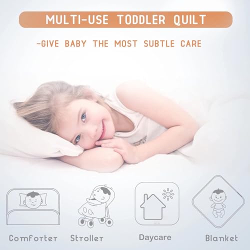 ZPECC Toddler Comforter Grey Stripe 39x47