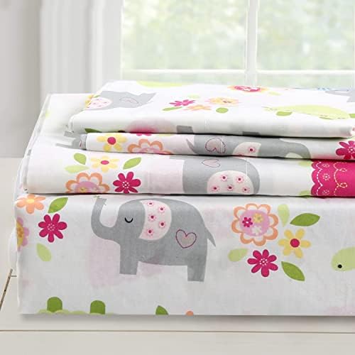 Danica 3-Piece Cotton Toddler Sheet Set - Turtle Elephant