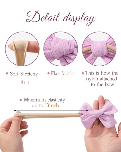 Doboi 10PCS Baby Headbands with Hair Bows