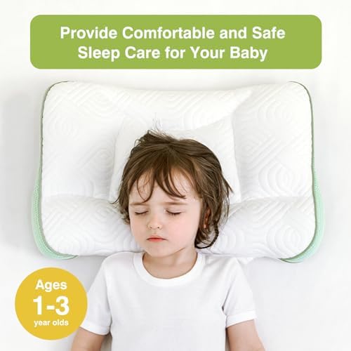 RESTIRY Toddler Pillow 2-6 Years Breathable Heat Dissipating Support Pillow
