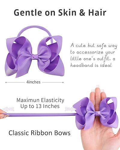 Jollybows 40pcs 4 Inches Baby Girls Headbands Hair Bows