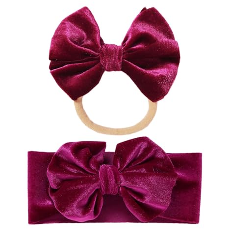 Baby Girls Velvet Bow Headband Hair Accessory