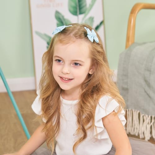 YHXX YLEN 100PCS Snap Hair Clips Bows for Baby Girls