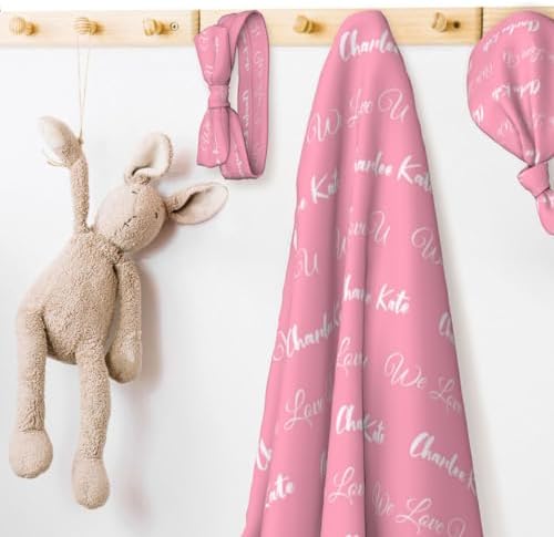 Personalized Baby Swaddle Blanket with Name - Custom Design for Newborns