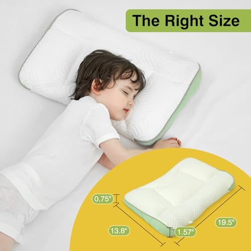 RESTIRY Toddler Pillow 2-6 Years Breathable Heat Dissipating Support Pillow