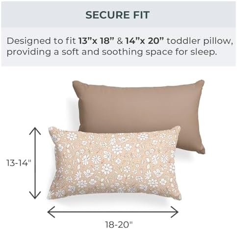 Pobibaby 2 Pack Toddler Pillowcase - Meadow Print