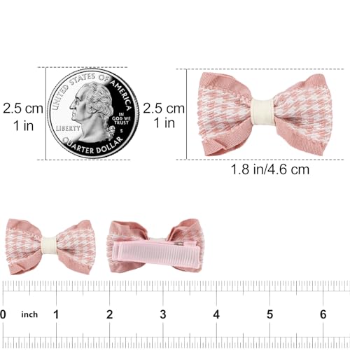 JESSCAT 25 Pcs Fabric Hair Clips for Girls with Bows