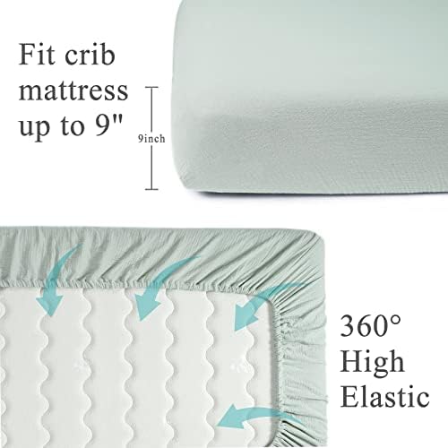 COTTONBEBE Muslin Crib Sheet 100 Cotton Baby Bedding Cover