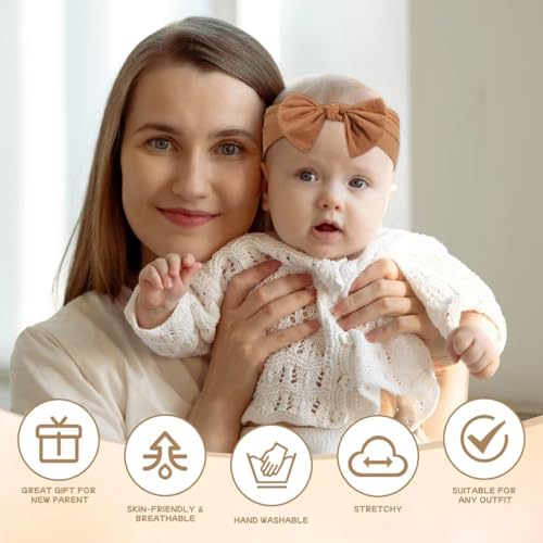 Vivinin Baby Bow Headbands Set - 6PCS Mixed Colors