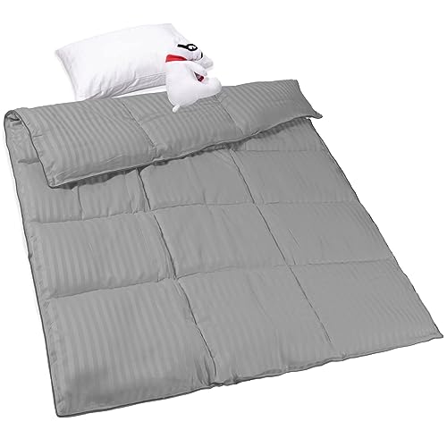 ZPECC Toddler Comforter Grey Stripe 39x47