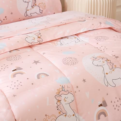 JSD Pink Unicorn Toddler Bedding Set 4 Piece