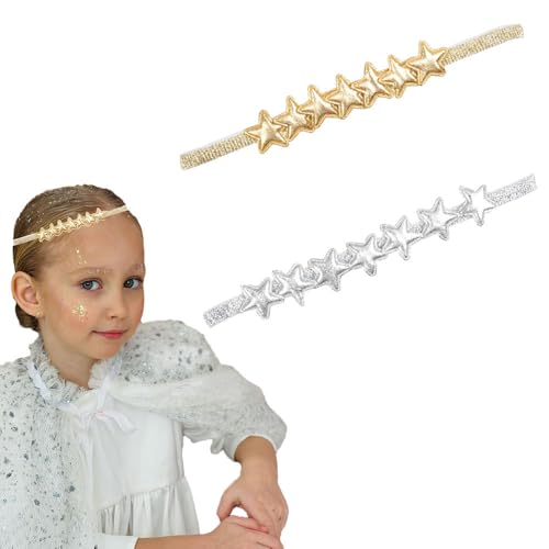2PCS Glitter Star Headbands for Kids Party Holiday Accessories