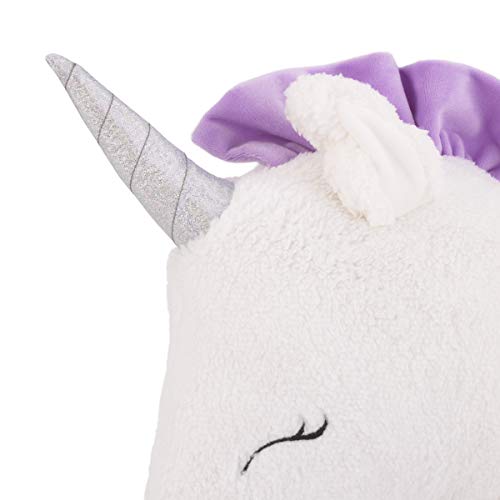 NoJo Unicorn Shaped Plush Sherpa Pillow 1