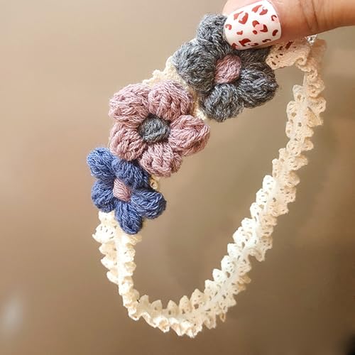 Bethynas Purple Flower Bowknot Headband for Baby Girls