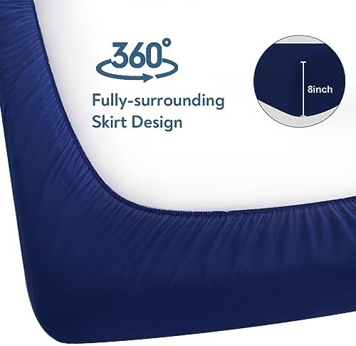 Magik Kover Waterproof Crib Sheets 2 Pack for Boys Grey Navy