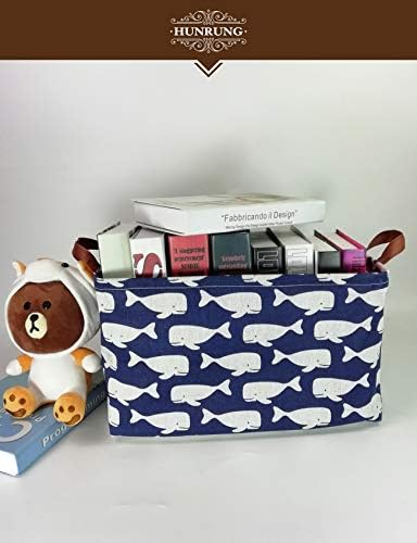 HUNRUNG Whale Storage Basket for Toys Clothes and Books
