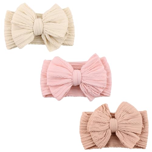 NUARTNOS Baby Headbands Soft Hair Bow Elastics for Girls