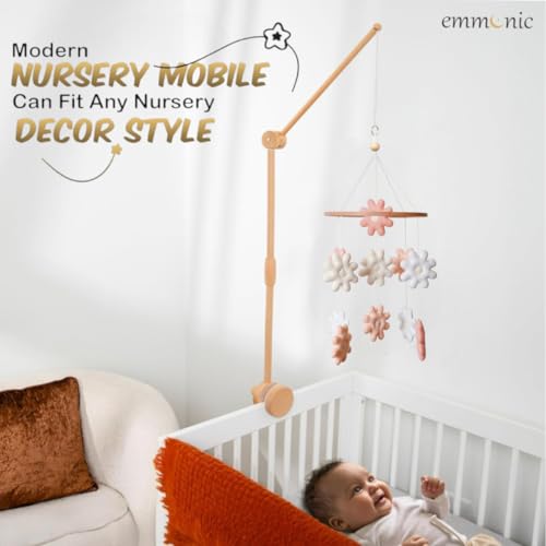Handmade Flower Crib Mobile for Girls - Boho Nursery Dcor