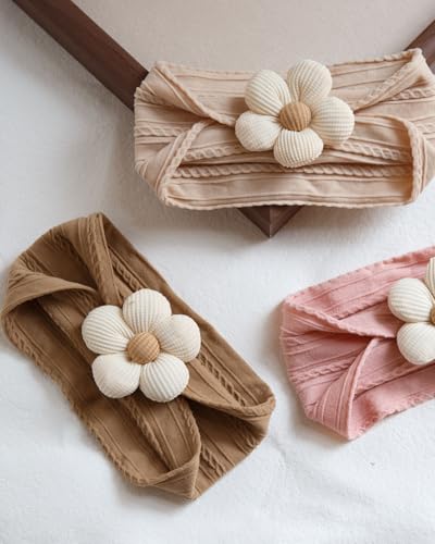 PLUOFRT 2 pcs Baby Girl Headbands with Bows and Flounce