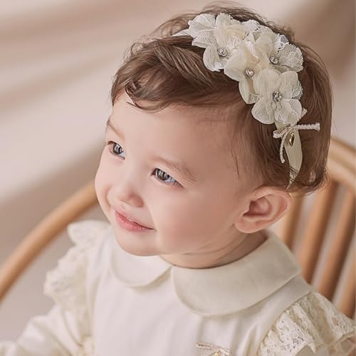 Baby Girl Lace Headbands with Bow Knot Flowers