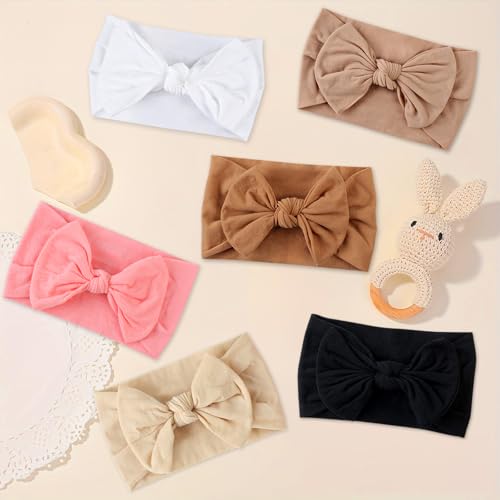 Vivinin Baby Bow Headbands Set - 6PCS Mixed Colors