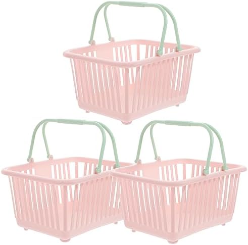 Holibanna 3PCS Plastic Storage Baskets with Handles