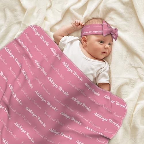 Personalized Baby Swaddle Blanket with Name - Custom Design for Newborns